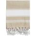 2-Piece Set: 100% Cotton Beach Towel with Beach Bag - Oversized 39x71 Towels for Adults - Quick Dry Sand Towels - Travel Beach Towel - Beige - Buy Online on SooperMarket.com