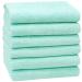 ZOLLNER set of 6 towels small bath towels 50x100 cm cotton mint 6x towels green