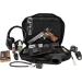 Exos Double Pistol Case with Multiple Compartments and USA Flag Patch - Black - Buy Online on SooperMarket.com