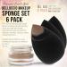 Belloccio Egg Shaped Makeup Sponge - Latex Free | Pack of 6 | Best for Flawless Application - Buy Online on SooperMarket.com
