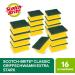 Scotch Brit Classic Pop Cleaner - 16 Pack Kitchen Sponges | Powerful Nail Protection Sponge - Green - Buy Online on SooperMarket.com