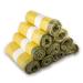 Extra strong yellow bags - recycling bag with drawstring 90 liters 22 material thickness - yellow bag (10 rolls) 1 piece (pack of 10)