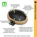 Mikki Bamboo Moulting Massage Palm Brush for Gentle Grooming | Handmade Sustainable Bamboo Brush for Dog Cat Puppy with Short Medium Coats - Buy Online on SooperMarket.com