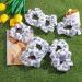 8 Piece Soccer Hair Scrunchies - No Crease Elastic Hair Bands for Girls and Women Players - White Soccer Hair Accessories - Buy Online on SooperMarket.com