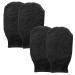 Sibba 2 Pairs Exfoliating Gloves Exfoliating Mitt Body Scrubber for Removing Dirt and Dead Skin Body Exfoliator for Shower Bath Tan Removal Keratosis Pilaris (Black)