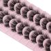 WiWoseo 10 Pairs Natural Faux Mink 3D False Eyelashes - Wispy & Fluffy - Buy Online on SooperMarket.com