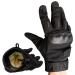 TAC9ER Kevlar Lined Tactical Gloves - Full Hand Protection Black Tactical Gloves, Cut and Temperature Resistant, Motorcycle Gloves, Touchscreen Friendly, Paintball and Airsoft Gloves for Men and Women Medium