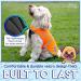 High Visibility Reflective Fleece Dog Coat - Leash Hole 5 Sizes | Safe Outdoor Wear for Day & Night - Yellow M - Buy Online on SooperMarket.com