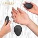Facial Konjac Sponge 3 Pack with Activated Bamboo Charcoal - Natural, Reusable, Gentle Exfoliating - For All Skin Types - Biodegradable - Black - Buy Online on SooperMarket.com
