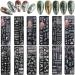 RUNRAYAY 12Pcs Retro Theme Nail Art Stamping Plate Kit with Various Pattern Flower Snake Butterfly Collection Nail Template Stamp for Thanksgiving Christmas Nail Design DIY Print Manicure Salon