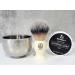Premium 4 in 1 Shaving Brush Kit for Men - Vegan Brush Sandalwood Soap Stainless Steel Bowl & Stand | Perfect Gift (Ivory White - Buy Online on SooperMarket.com