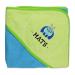 Wolimbo hooded towel personalized with name and motif - turquoise green - 80x80 cm - for baby and children 80x80cm turquoise / hooded green