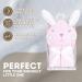Mother's Choice 100% Cotton Baby Towel with Hood - Ultra Soft and Absorbent (75x75cm) - Bunny Hooded Baby Towel in Pink Rabbit Design - Buy Online on SooperMarket.com