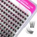 Cluster Eyelash Extensions 144pcs CAELYMINE DIY Lash Extension for Beginners  D Curl Cluster Lashes Soft Lash Extension Clusters 3D Cosplay Eyelash Cluster Extensions Reusable(CDD01)