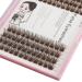 Bodermincer D Curl Brown Cluster Eyelash Extensions - Natural 3D Russian Volume Faux Lashes (14MM) for a Stunning Look - Shop Now - Buy Online on SooperMarket.com