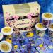 Edible Dried 'Enchanted' Flower Petal Cake Decorating Gift Set- 6 x 120ml Jars In Beautiful Presentation Box - Violas Pansies Cornflower Alyssum Pea Shoot Tendrils Nasturtium Leaves (464)