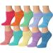 Tipi Toe Women's 20-Pack Colorful Patterned Low Cut Socks 9-11 - Bare Space Dye - Buy Online on SooperMarket.com