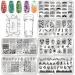 Budoci 6st Nagel Stamping Schlonen Platte Set Nail Stamping Kit with nail plate stamp and scraper for nail stamp manicure french nail art