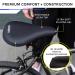 Domain Cycling Gel Bike Seat Cushion | Secure Peloton Fit | Non-Slip Padded Bike Cushion Seat Cover for Men or Women | 10.5x7 Black - Buy Online on SooperMarket.com
