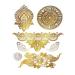 Gold Metallic Henna Temporary Tattoos - 75+ Designs Elephants, Flowers, Evil Eye & More! Waterproof, Non-Toxic, Long Lasting - Ideal for Beach, Festivals, Parties - Buy Online on SooperMarket.com