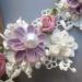 1 Yard Vintage Style Flower Pearl Beads Lace Trim Ribbon - Apricot Wedding Dress Embellishment - Buy Online on SooperMarket.com