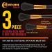 Custom Shop Gilders Mop Dusting Brush Set - Professional Grade Black Goat Hair Brushes - Set of 3 Sizes 2, 4 & 6 - Wooden Handles for Dusting Gold Leaf Guilding & Sign Lettering - Buy Online on SooperMarket.com