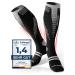 Core Gorimo-compression stockings sport-breathable with anti-bubbles protection-Optimal support for running and jogging for women and men 43-46 black and white