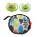 SRV HUB Glow in Dark Little Baby Soother (2 pieces) with cotton paci bag for toddlers | BPA-free |Essentials for newborns pacifiers for toddlers aged 0 to 6m (unisex design)