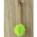 Exfoliating Shower Loofah & Back Scrubber with Long Wooden Handle - Perfect for Men & Women - Easy Reach Bath Brush (Green - Buy Online on SooperMarket.com