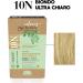 Helan Capelvenere Colours Natural Permanent Hair Colour Gentle Formula 10N Ultra Light Blonde Easy and Odourless Hair Colour Kit with Excellent Coverage Ammonia and Alcohol Free Hair Colour - Buy Online on SooperMarket.com