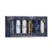 Nicole Miller 6PC Lip Balm Collection: Hydrating & Moisturizing with Embossed Navy/Gold Design Sugar Coconut Vanilla Apple Berry and Almond