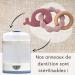 Ernestine Pink Whale Baby Bite Ring - BPA-Free Wood & Silicone | Montessori Teething Toy & Gift for Newborns - Buy Online on SooperMarket.com