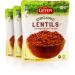 Gefen, Organic Lentils Cooked, Ready to Eat! 16.9oz (3 Pack)