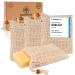 Comparison winner* soap bags 4er set laboratory test - True Nature Sisal soap bag with colored labels for distinguishing - soap network extra large for solid shampoo - natural soap sacks 1 piece (4 Pack) sisal