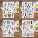 Oottati Waterproof 12 Sheets Summer Watercolor Temporary Tattoo Stickers - Animal, Flowers, Leaves Designs - Buy Online on SooperMarket.com