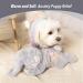 PetPrime Dog Heartbeat Plush Rabbit Toy with Warmer Bag - Anxiety Relief for Puppy Dogs | Gray Animal Print - Buy Online on SooperMarket.com
