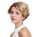 WIG ME UP DW-2054-HH-MF 12/613YS12 Women's Human Hair Short Wavy Ombre Lace Front Wig - Brown & Light Blonde - Buy Online on SooperMarket.com