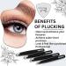Renzox 4pcs Tweezers for Facial Hair Women & Men Hair Removal Eyebrow Tweezers Professional Stainless Steel Black Color Coated tweezer Set Slanted & Pointed Tip for ingrown Hair with Leather Pouch - Buy Online on SooperMarket.com