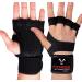 Fitness Force Ventilated Gym Gloves with Wrist Support for Men & Women - Ideal for Workouts, Weightlifting, Powerlifting - Large Black - Buy Online on SooperMarket.com