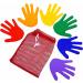 K-Roo Sports Set of 6 Hand-Shaped Floor Markers - Non-Slip Rubber Handprints for Gym, Dance, Karate - Includes Mesh Bag - Buy Online on SooperMarket.com