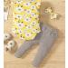 Koonde Baby Girl 3-Piece Outfits | Romper, Trouser & Headband | 12-18 Months | Yellow + Caramel - Buy Online on SooperMarket.com