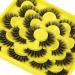 10 Pairs Pack 6D Thick Fluffy Faux Mink Eyelashes - 18mm Wispy Volume Extensions - Buy Online on SooperMarket.com