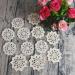 TOSSEY 12PCS Mini Vintage Handmade Crochet Doilies Flowers 100% Cotton Crochet Doilies Appliques Patches for Clothing Headbands Hats Gift Package Need (Beige) Beige 3" - Buy Online on SooperMarket.com