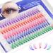 wiwoseo Colored Lash Clusters Individual DIY Lashes Extensions Colorful Eyelashes Clusters Lashes that Look Like Extensions Colored D Curl Lash Extensions 100Pcs Color Lashes DIY at Home A-14MM cluster lashes-i