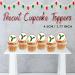 PRECUT Christmas Holly Cupcake Toppers Christmas Edible Holly Cake Decorations Christmas Cake Topper Xmas Cupcake Decoration Holly Cake Decorations (24) - Buy Online on SooperMarket.com