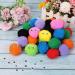 Caydo 200pcs 2 Inch Large Pom Poms with 100pcs Wiggle Eyes - Assorted Colors for DIY Crafts and Decorations - Buy Online on SooperMarket.com