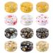 Rarapop 12 Pack Round Empty Tins Box Candle Jars, Flower Mini Travel Tin Cans, 20ml Refillable Container Bottle for Candle, Lip Balm, Salve, Eye Shadow, Powder