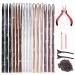 Goabroa Hair Tinsel Kit with Tools  47 Inches 5 Colors 2550 Strands Heat Resistant Glitter Hair Extensions  Sparkling Shiny Fairy Hair Tinsel (Black  Brown  Silver  Mixed Three Colors  Mixed Seven Colors) Multi 5 Colors ...