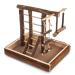 LIVIVO Natural Wooden Bird Playground Budgie Canary Ladder Swing Perch Pet Fun Small