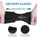 IndoorJoy Archery Gloves - Three Finger Protective Gloves for Men, Women, Teenagers, and Adults - Beginner Archery Accessories for Hunting - Leather Finger Guards - Large Thickened Black - Buy Online on SooperMarket.com